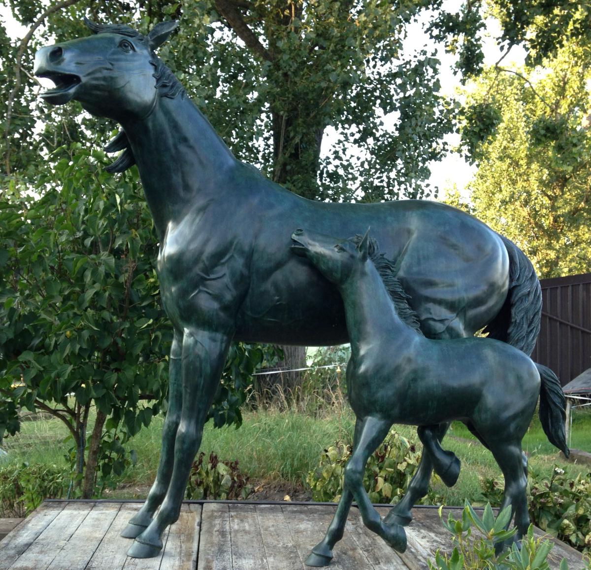bronzen paarden