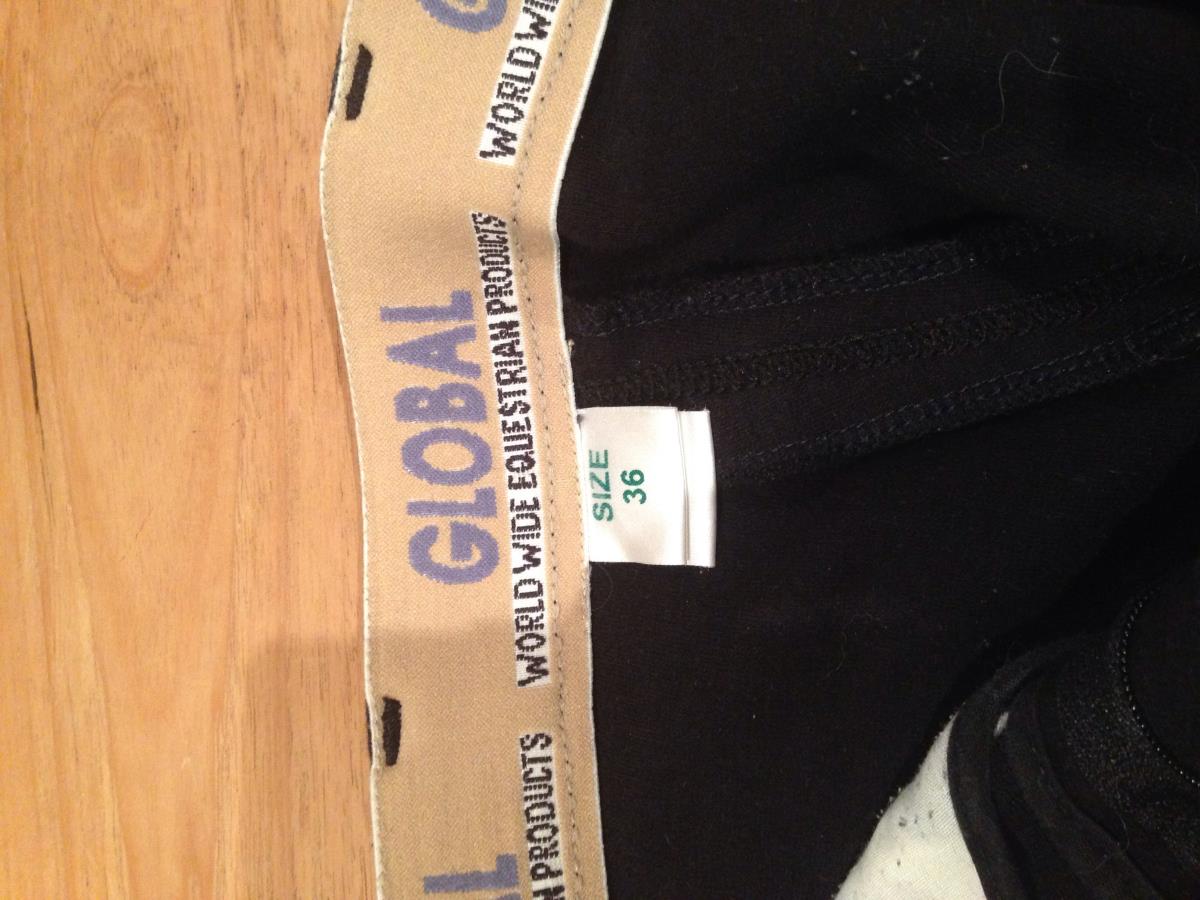 Zwarte rijbroek maat 36 Global