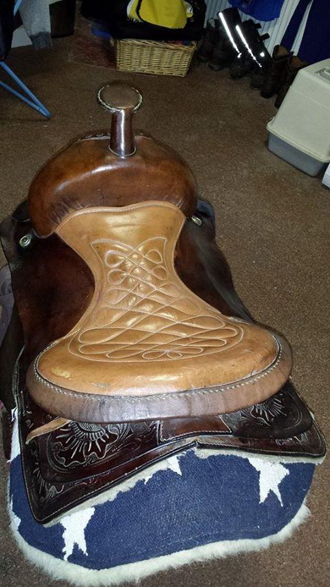 Mooi bruin Western zadel te koop