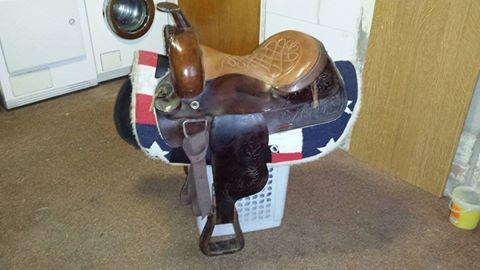 Mooi bruin Western zadel te koop